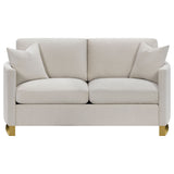 Corliss 2-piece Upholstered Arched Arm Sofa Set Beige - Tampa Furniture Outlet