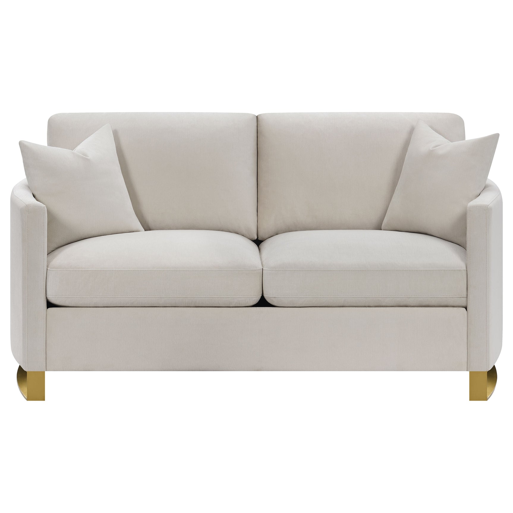 Corliss 2-piece Upholstered Arched Arm Sofa Set Beige - Tampa Furniture Outlet