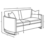 Corliss 2-piece Upholstered Arched Arm Sofa Set Beige - Tampa Furniture Outlet