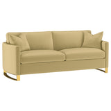 Corliss 3-piece Velvet Upholstered Sofa Set Camel - Tampa Furniture Outlet