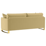 Corliss 3-piece Velvet Upholstered Sofa Set Camel - Tampa Furniture Outlet