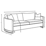 Corliss 3-piece Velvet Upholstered Sofa Set Camel - Tampa Furniture Outlet