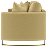 Corliss Upholstered Curved Track Arm Sofa Camel - Tampa Furniture Outlet