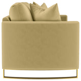 Corliss Upholstered Curved Track Arm Sofa Camel - Tampa Furniture Outlet