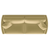 Corliss Upholstered Curved Track Arm Sofa Camel - Tampa Furniture Outlet