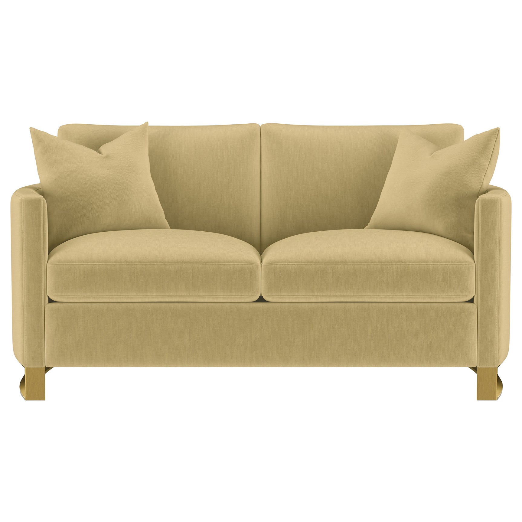 Corliss Upholstered Curved Track Arm Loveseat Camel - Tampa Furniture Outlet