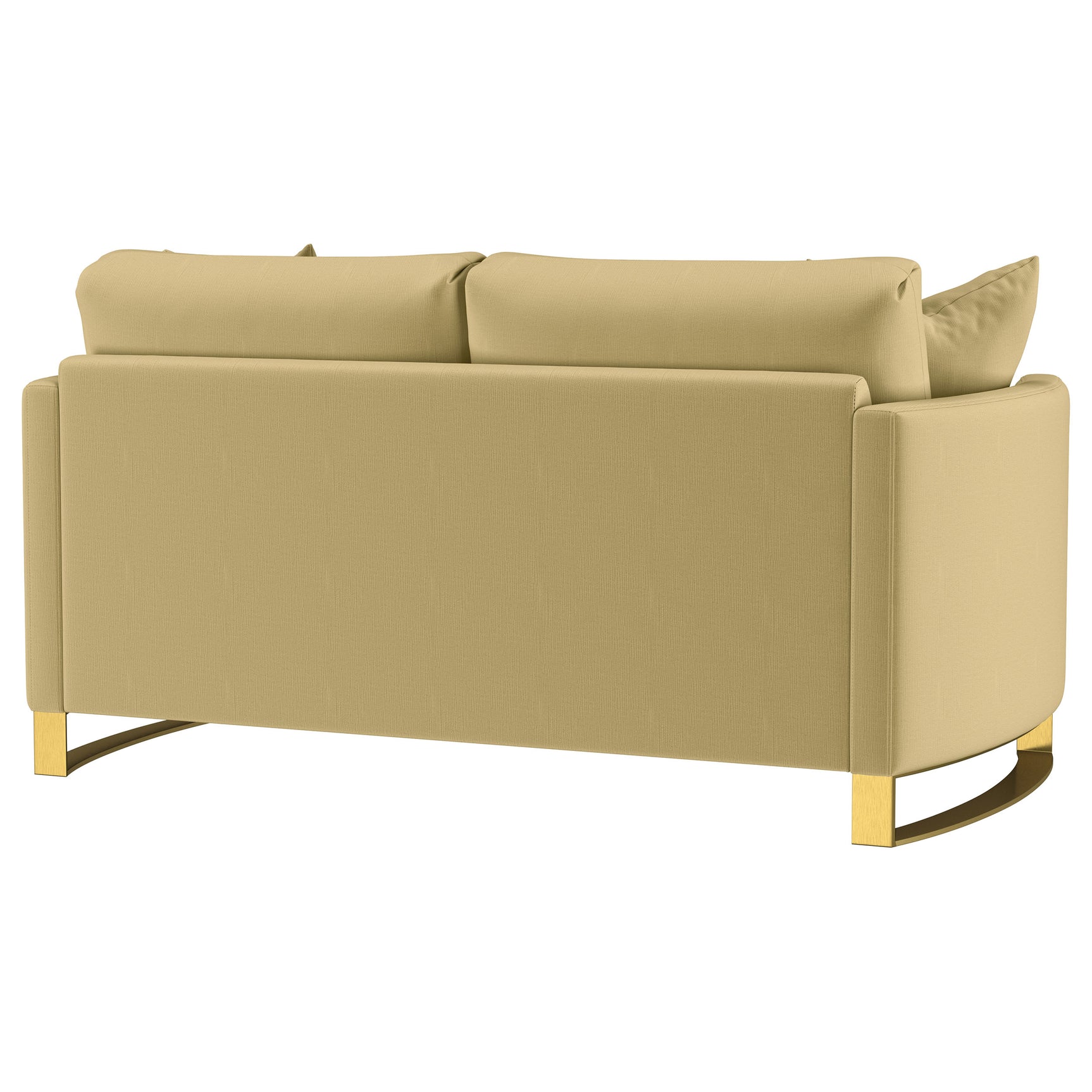 Corliss Upholstered Curved Track Arm Loveseat Camel - Tampa Furniture Outlet