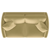 Corliss Upholstered Curved Track Arm Loveseat Camel - Tampa Furniture Outlet