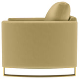 Corliss Upholstered Curved Track Arm Chair Camel - Tampa Furniture Outlet