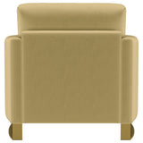Corliss Upholstered Curved Track Arm Chair Camel - Tampa Furniture Outlet