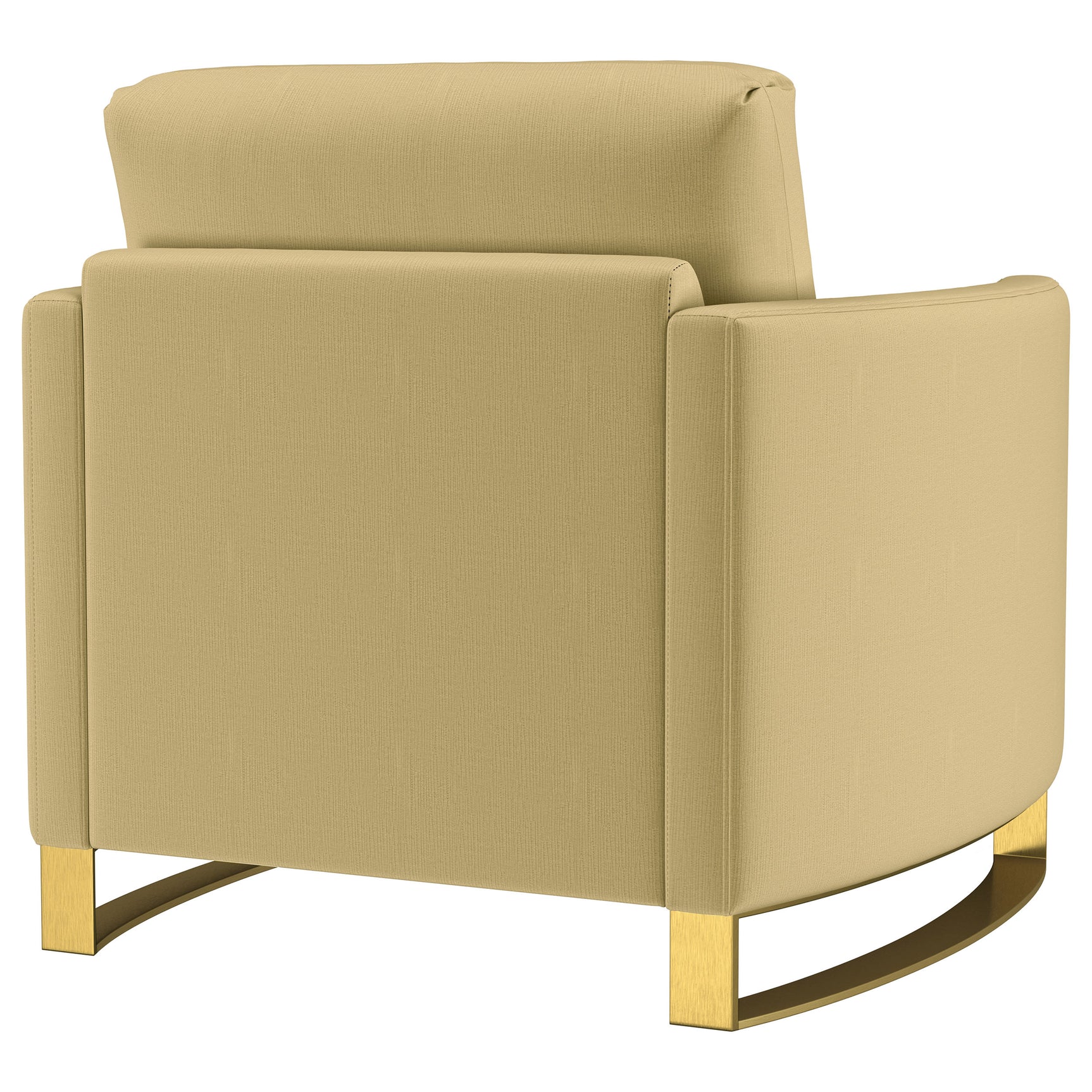 Corliss Upholstered Curved Track Arm Chair Camel - Tampa Furniture Outlet