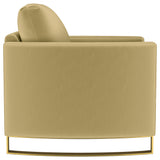 Corliss Upholstered Curved Track Arm Chair Camel - Tampa Furniture Outlet