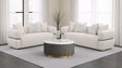 Tampa Furniture Outlet - Coaster - Jeanette 2-piece Fabric Upholstered Round Arm Sofa Set Beige - 508961-S2