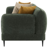 Jade Chenille Upholstered Modern Track Arm Sofa Green - Tampa Furniture Outlet