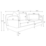 Jade Chenille Upholstered Modern Track Arm Sofa Green - Tampa Furniture Outlet