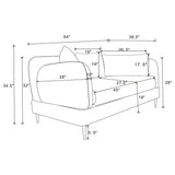 Jade Chenille Upholstered Modern Track Arm Loveseat Green - Tampa Furniture Outlet