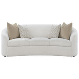 Rainn 2-piece Boucle Upholstered Sloped Arm Sofa Set Latte - Tampa Furniture Outlet
