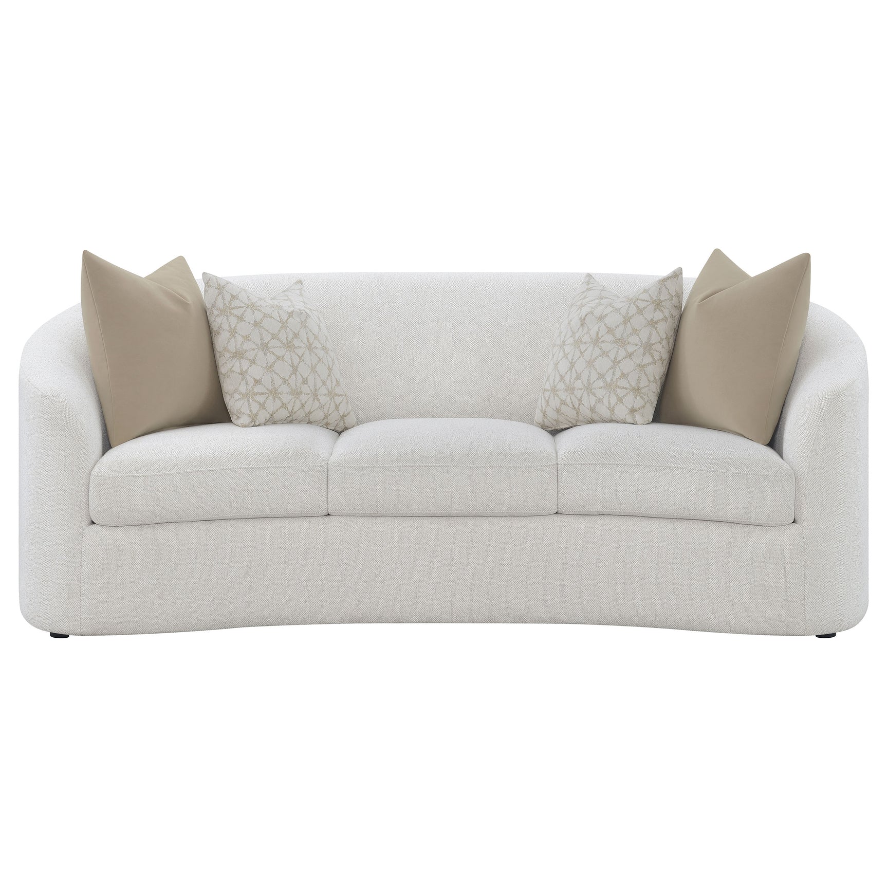 Rainn 2-piece Boucle Upholstered Sloped Arm Sofa Set Latte - Tampa Furniture Outlet