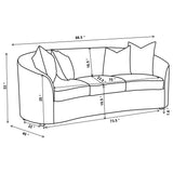 Rainn 2-piece Boucle Upholstered Sloped Arm Sofa Set Latte - Tampa Furniture Outlet
