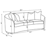Rainn Boucle Upholstered Sloped Arm Sofa Latte - Tampa Furniture Outlet