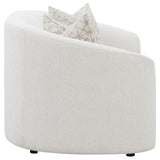 Rainn Boucle Upholstered Sloped Arm Loveseat Latte - Tampa Furniture Outlet