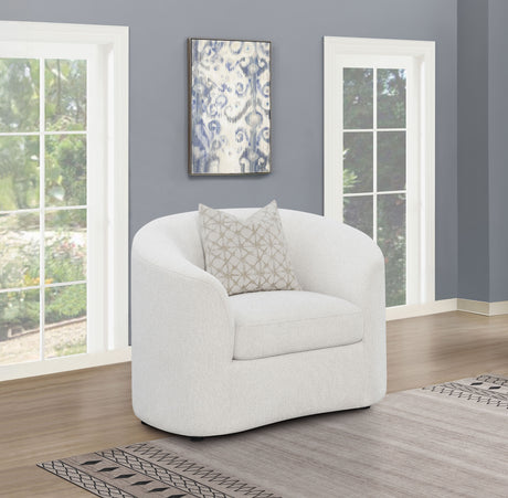 Rainn Boucle Upholstered Sloped Arm Accent Chair Latte - Tampa Furniture Outlet