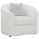 Tampa Furniture Outlet - Coaster - Rainn Boucle Upholstered Sloped Arm Accent Chair Latte - 509173