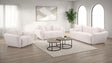 Tampa Furniture Outlet - Coaster - Destino 3-piece Chenille Splayed Arm Sofa Set Greige - 509301-S3