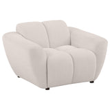 Destino 3-piece Chenille Splayed Arm Sofa Set Greige