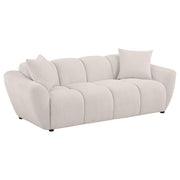 Tampa Furniture Outlet - Coaster - Destino Chenille Upholstered Splayed Arm Sofa Greige - 509301