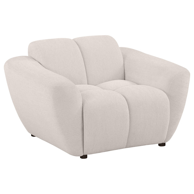 Tampa Furniture Outlet - Coaster - Destino Chenille Upholstered Splayed Arm Accent Chair Greige - 509303