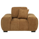 Octavia Upholstered Track Arm Accent Chair Amber