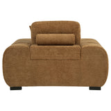 Octavia Upholstered Track Arm Accent Chair Amber