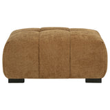 Octavia Upholstered Rectangular Ottoman Amber