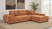 Tampa Furniture Outlet - Coaster - Octavia Upholstered Sectional Chaise Sofa Orange - 509350