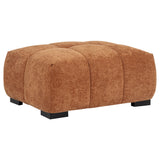 Tampa Furniture Outlet - Coaster - Octavia Upholstered Rectangular Ottoman Orange - 509354