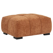 Tampa Furniture Outlet - Coaster - Octavia Upholstered Rectangular Ottoman Orange - 509354