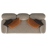 Jade Chenille Upholstered Sculpted Track Arm Sofa Latte - Tampa Furniture Outlet