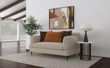 Jade Chenille Upholstered Sculpted Track Arm Loveseat Latte - Tampa Furniture Outlet