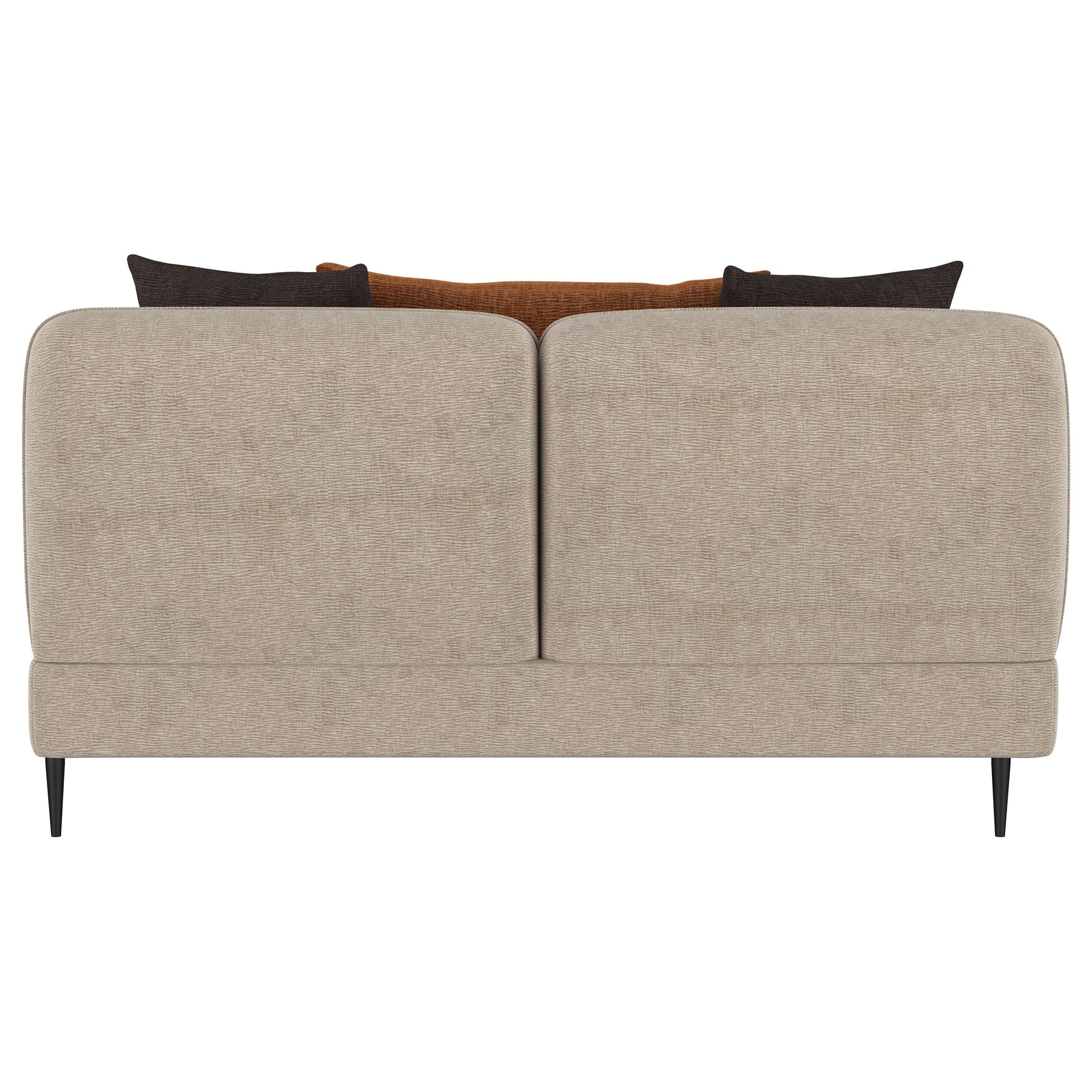 Jade Chenille Upholstered Sculpted Track Arm Loveseat Latte - Tampa Furniture Outlet