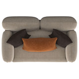 Jade Chenille Upholstered Sculpted Track Arm Loveseat Latte - Tampa Furniture Outlet