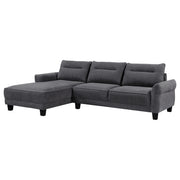 Tampa Furniture Outlet - Coaster - Caspian Upholstered Curved Arm Chaise Sectional Sofa Grey - 509540