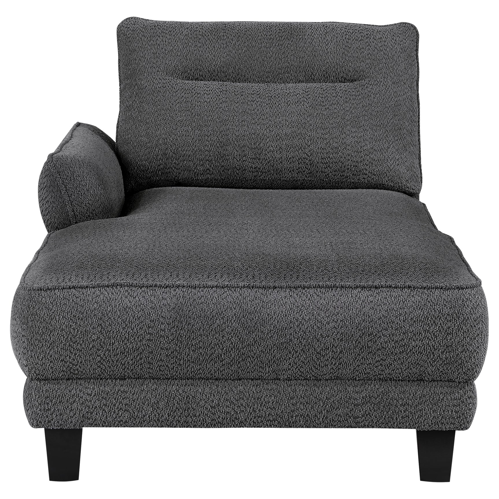 Caspian Upholstered Curved Arm Chaise Sectional Sofa Grey - Tampa Furniture Outlet