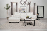 Caspian Upholstered Curved Arm Chaise Sectional Sofa White - Tampa Furniture Outlet