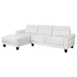 Tampa Furniture Outlet - Coaster - Caspian Upholstered Curved Arm Chaise Sectional Sofa White - 509550