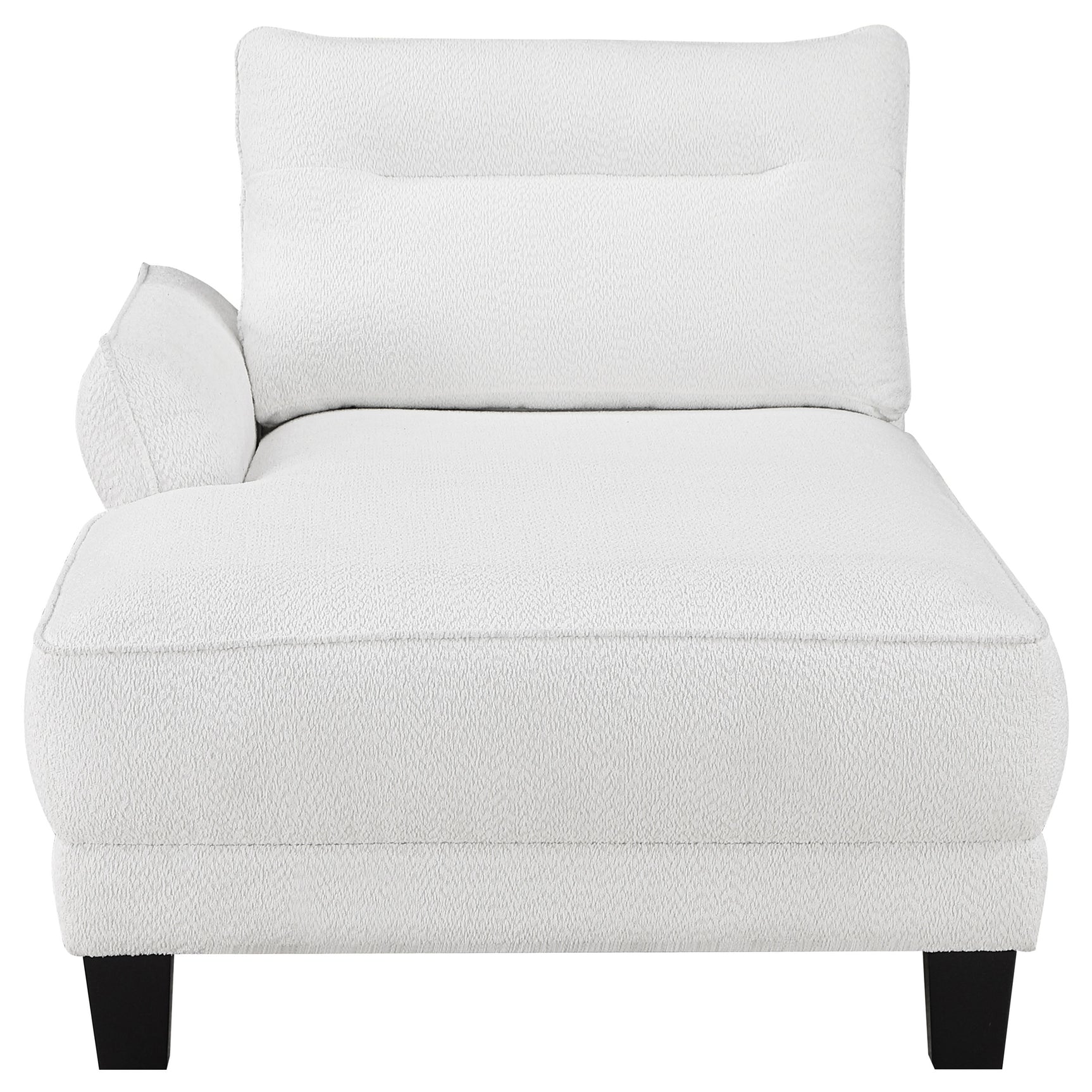 Caspian Upholstered Curved Arm Chaise Sectional Sofa White - Tampa Furniture Outlet