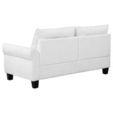 Caspian Upholstered Curved Arm Chaise Sectional Sofa White - Tampa Furniture Outlet