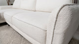 Caspian Upholstered Curved Arm Chaise Sectional Sofa White - Tampa Furniture Outlet
