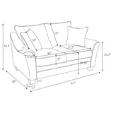 Tomkins 3-piece Boucle Upholstered Sofa Set Light Grey
