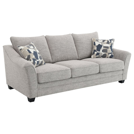 Tampa Furniture Outlet - Coaster - Tomkins Boucle Upholstered Sofa Light Grey - 509671